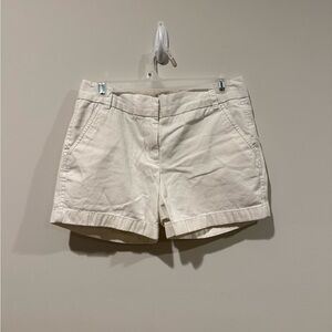 J. Crew Women's White Chino Short Shorts Size 2 Preppy Vacation